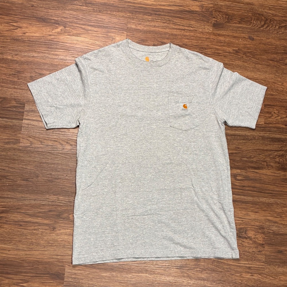 Carhartt K87 Heavyweight Pocket T Shirt Mens L Tall Gray Original Fit Workwear